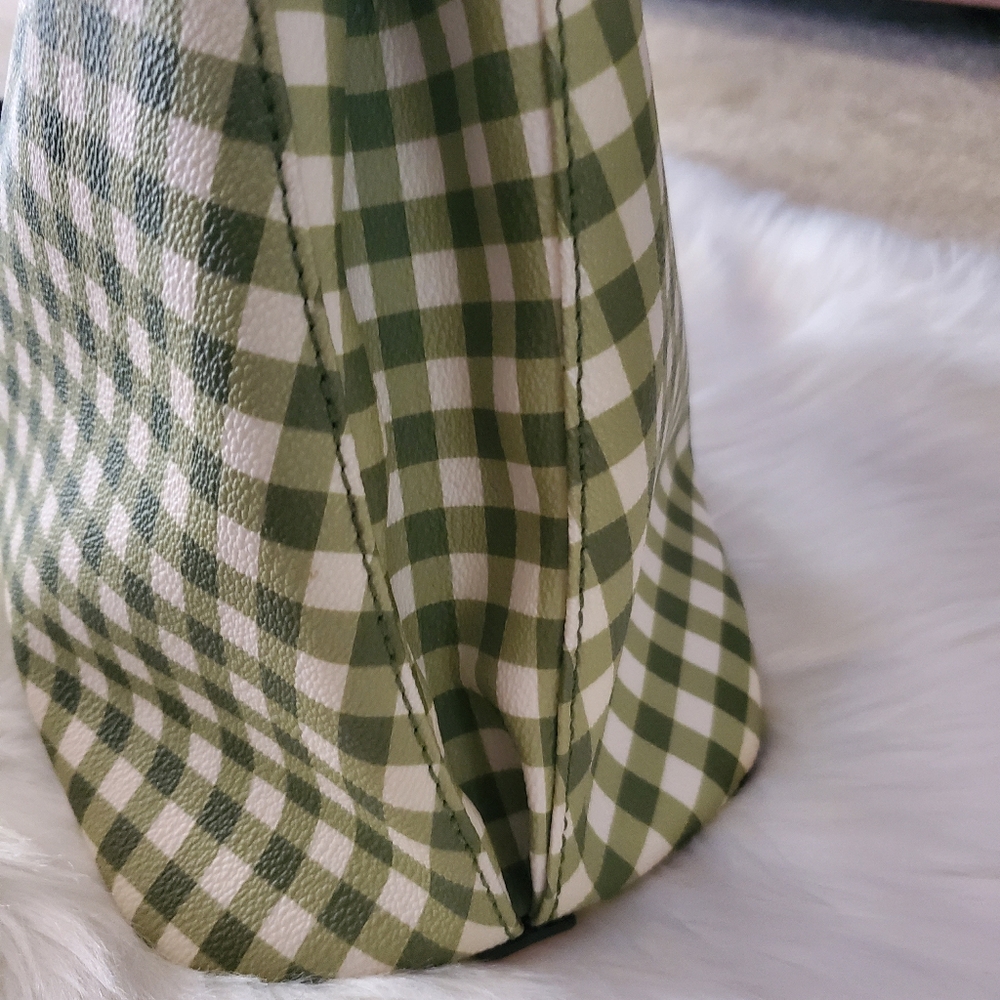 Tory NWOT Tory Burch Kerrington Gingham Dome Satchel - Picture 9 of 16